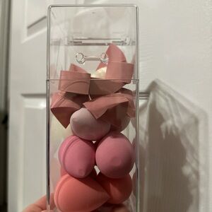 Pink and White Makeup Sponge Set